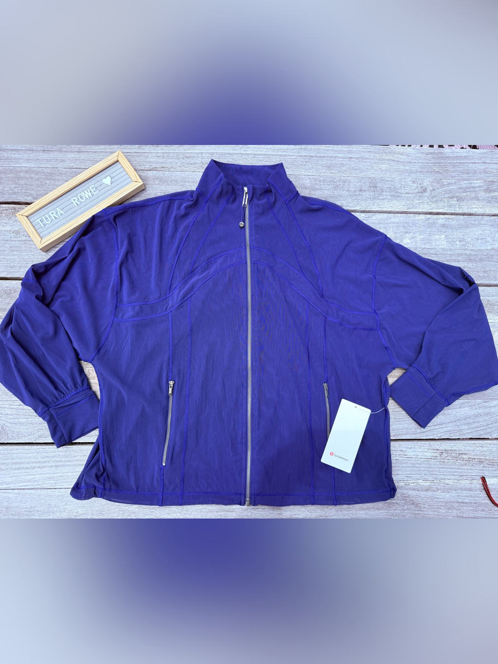 Lululemon Define Oversized Jacket Mesh Clubhouse Blue Size 12 Nwt